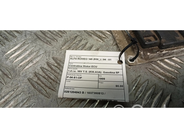 Блок управления двигателя 0261204943 Alfa Romeo 145 - 146