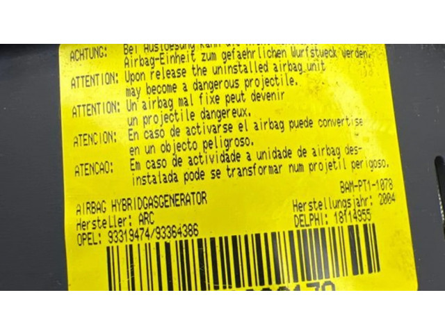 Подушка безопасности водителя 18114955, BAMPT11078 Opel Meriva A