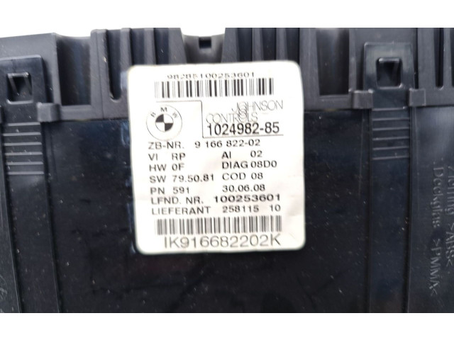 Přístrojová deska BMW 1 E81 E87 2008 9166822, 100253601