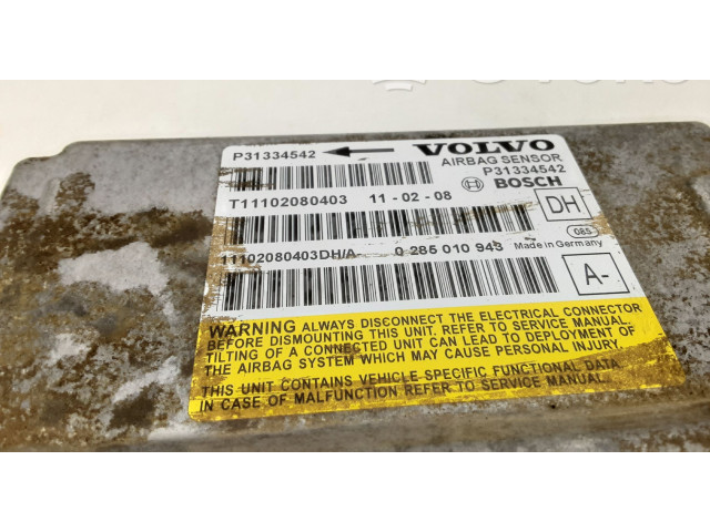 Блок подушек безопасности P31334542, 0285010943 Volvo S60