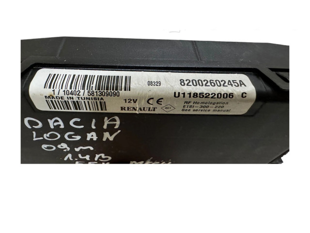 Блок комфорта 8200260245A, U118522006C Dacia Logan I