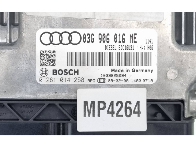 Řídící jednotka 03G906016ME, 0281014258 Audi A6 S6 C6 4F 2006