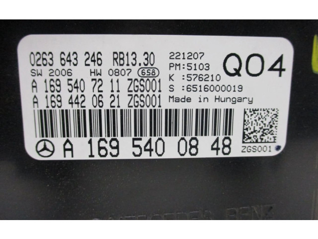 Панель приборов A1695400848   Mercedes-Benz A W169       