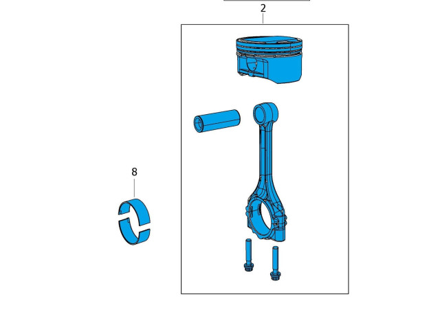 Поршень с шатуном 05047574AA, 68191813AA Jeep Cherokee