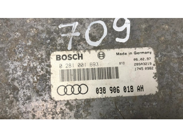 Блок управления двигателя 038906018AH, 0281001693 Audi A3 S3 8L
