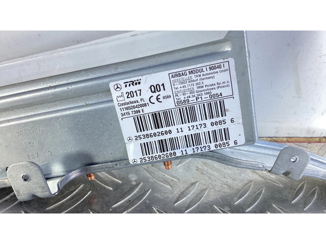 Подушка безопасности для колен A25386002600, 0589P10054   Mercedes-Benz GLC X253 C253