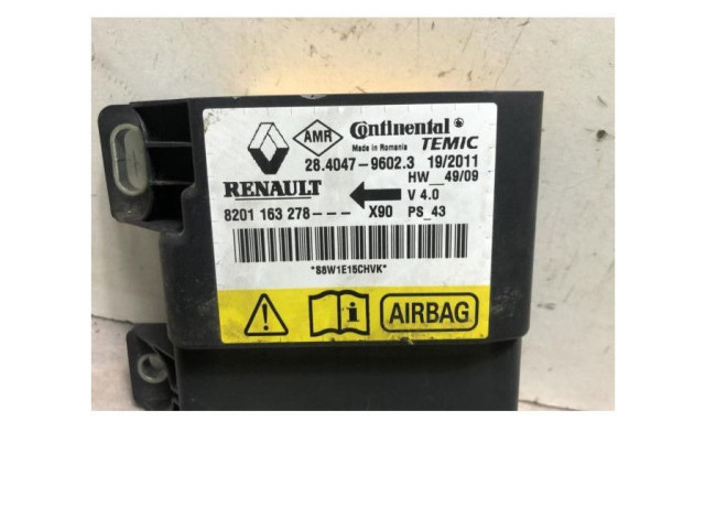 Блок подушек безопасности 8201163278, 8201163278 Dacia Logan I