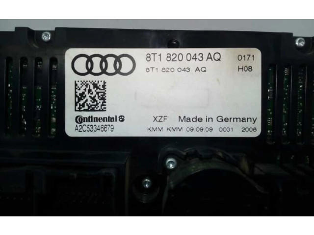 Блок управления климат-контролем 8T1820043AQ Audi A5 Sportback 8TA