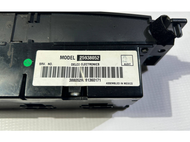 Блок управления климат-контролем 25938052   Chevrolet Corvette C6