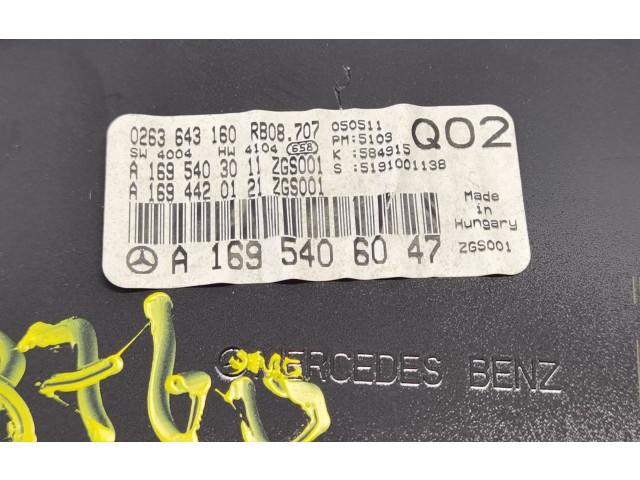 Панель приборов A1695406047, 0263643160   Mercedes-Benz A W169       
