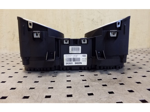 Přístrojová deska Volkswagen Golf VI 2010 5K0920960N, A2C53345492