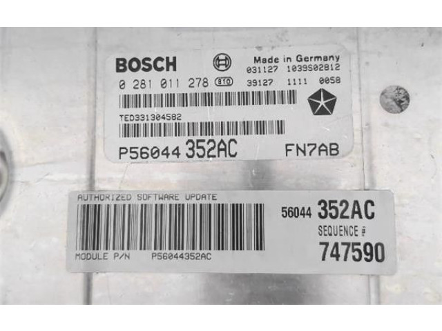 Блок управления двигателя P56044352AC Jeep Cherokee