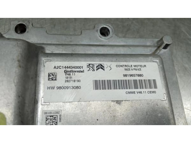 Блок управления двигателя 9819657880 Citroen C3 Aircross