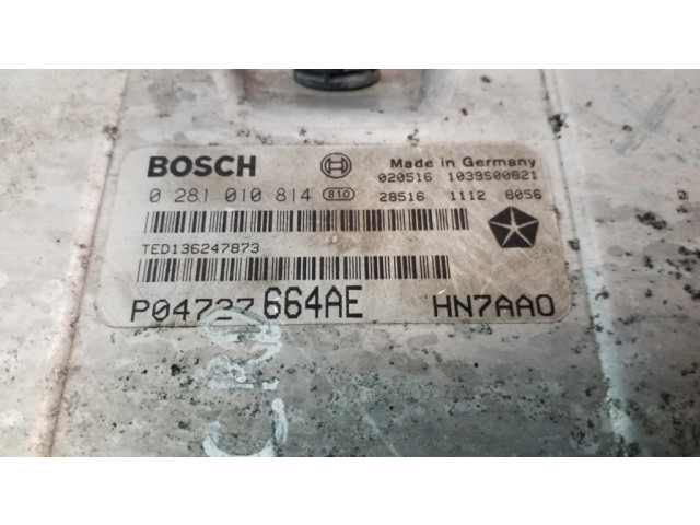 Řídící jednotka 0281010814, P04727664AE Chrysler Voyager 2003