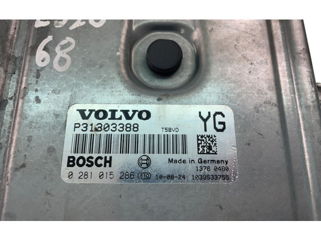 Блок управления двигателем Блок управления P31303388, 0281015286   Volvo S60