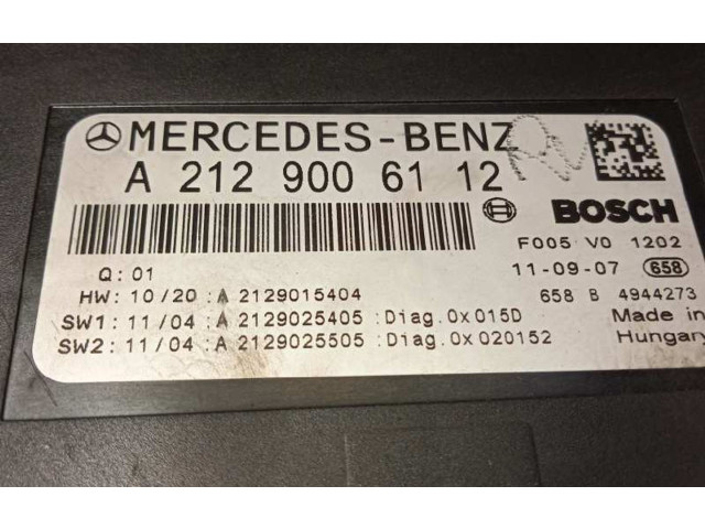 Pojistková skříňka Řídící jednotka BSM A2129006112, F005V01202 Mercedes-Benz CLS C218 X218 2011