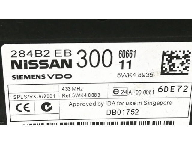 Блок комфорта 284B2EB Nissan Navara