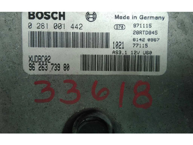 Блок управления двигателя 9626373980, 33618 Peugeot 806