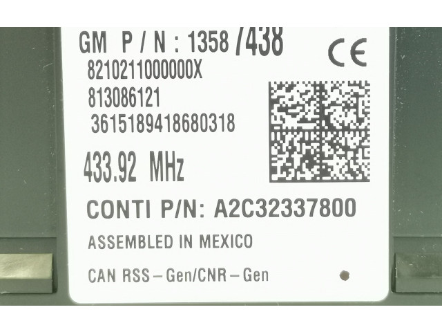 Блок управления 13587438, 813086121 Chevrolet Corvette C7