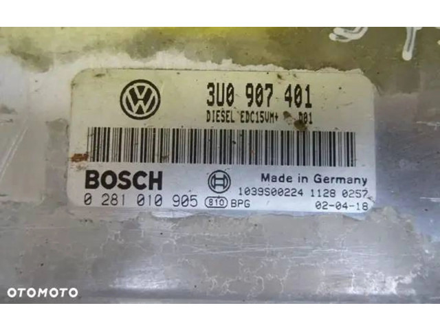 Блок подушек безопасности 3U0907401, 0281010905 Skoda Superb B5 (3U)