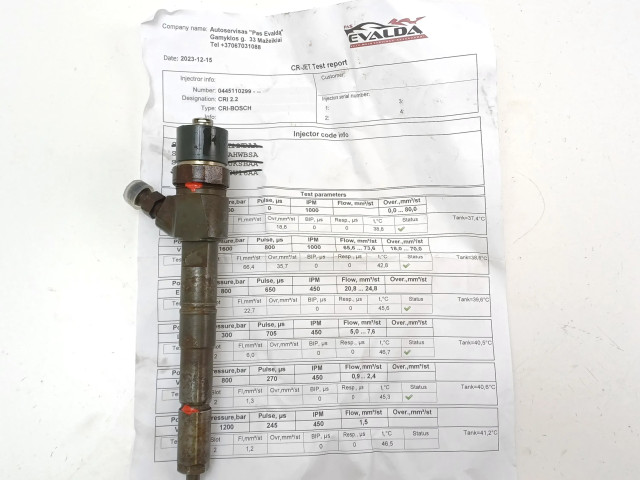 Форсунка 0445110299 Alfa Romeo Giulietta для дизельного двигателя 940b5000 2