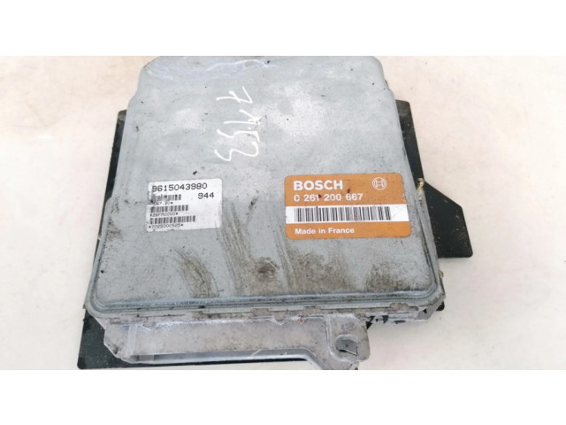 Блок управления двигателя 0261200667, 9615043980   Peugeot 405