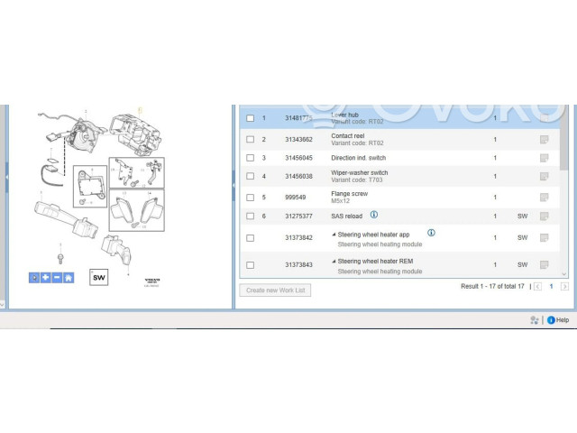 Подрулевой шлейф SRS 31343010, 31481775 Volvo S60