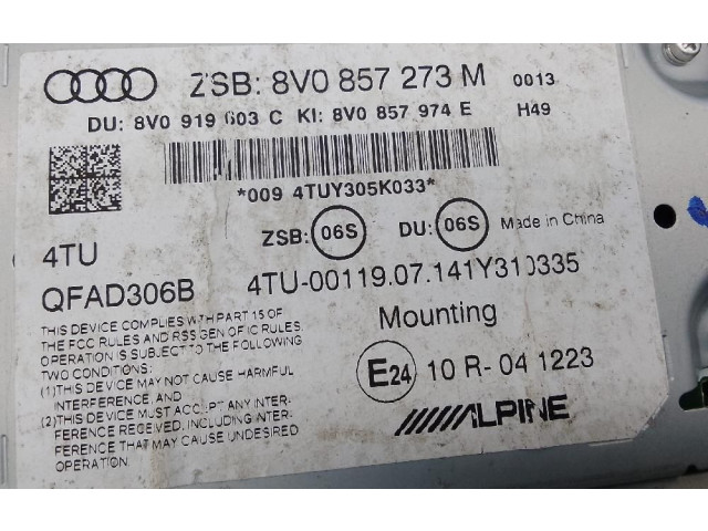 Дисплей 8V0857273M Audi A3 S3 8V