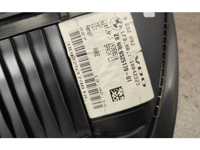 Панель приборов 9325170, 9232892   BMW 1 F20 F21       