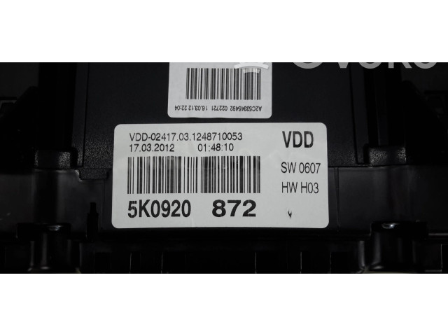 Панель приборов 5K0920872, VDD02417 Volkswagen Golf VI
