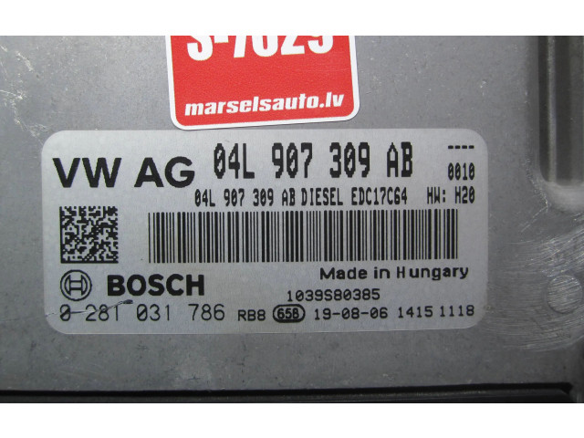 Блок управления двигателя 04L907309AB, 0281031786 Volkswagen Caddy
