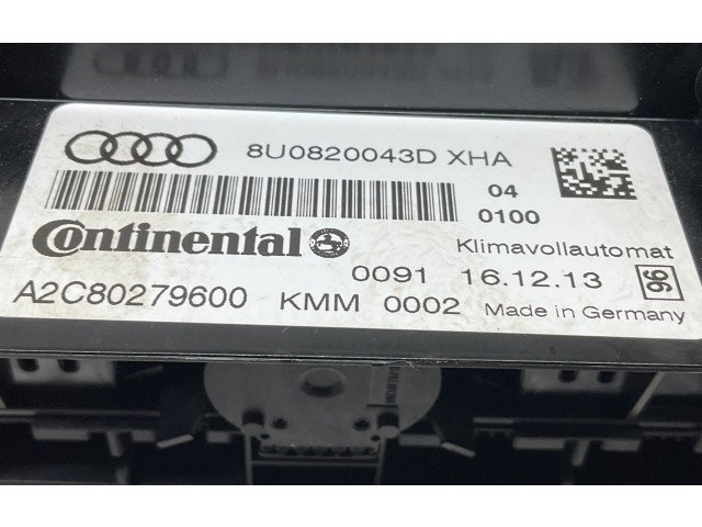 Блок управления климат-контролем 8U0820043D Audi Q3 8U