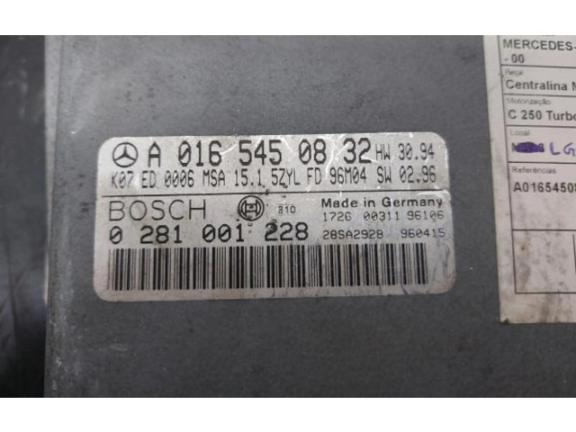 Řídící jednotka A0165450832, 0281001228 Mercedes-Benz C W202