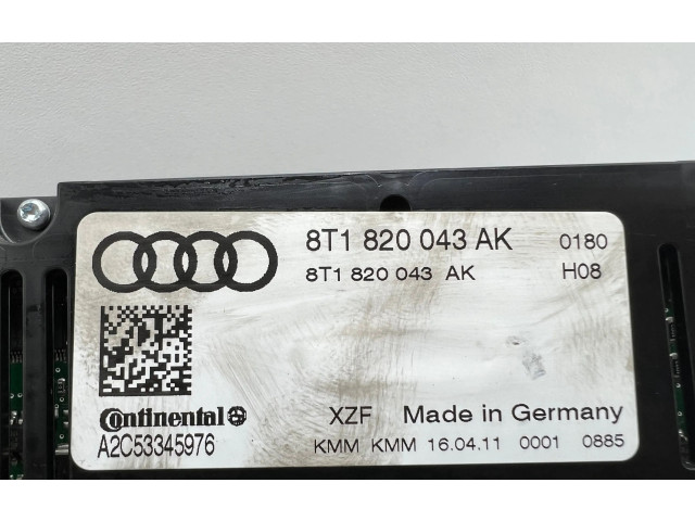 Блок управления климат-контролем 8T1820043AK, A2C53345976   Audi Q5 SQ5
