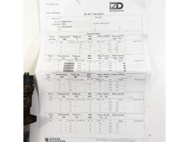 Vstřikovač 8200084534 Renault Vel Satis pro naftový motor 2.2