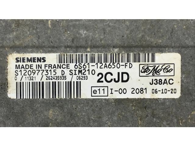 Řídící jednotka 6S6112A650FD, K4015 Ford Fiesta 2006