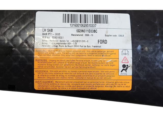 Подушка безопасности в сиденье 6G9N611D33BC, 604316001   Ford S-MAX