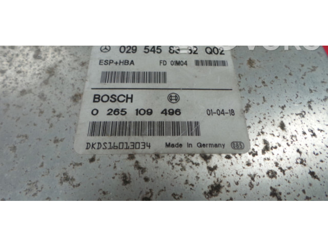Блок управления АБС 0295458332, 0265109496   Mercedes-Benz A W168