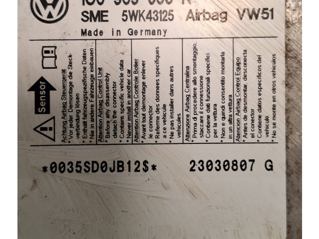 Блок подушек безопасности 5WK43125, 1C0909605K Skoda Fabia Mk1 (6Y)