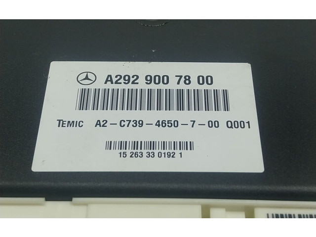 Блок управления A2929007800, A2929007800   Mercedes-Benz GLE AMG (W166 - C292)