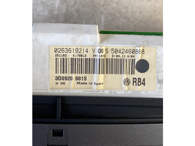 Панель приборов 3D0920881S, 5042460868   Volkswagen Phaeton       