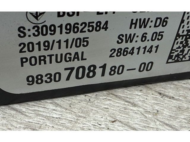 Блок предохранителей 9830708180, 3091962584   Peugeot 2008 II    