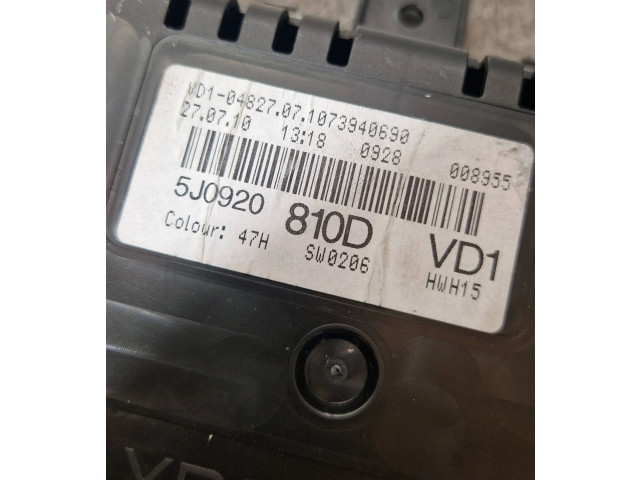 Панель приборов 5J0920810D, 1073940690 Skoda Fabia Mk2 (5J)