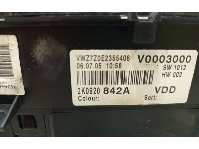 Панель приборов 2K0920842A, V0003000   Volkswagen Caddy       