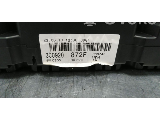 Панель приборов 3C0920872F, 3C0920872FX   Volkswagen PASSAT B6       