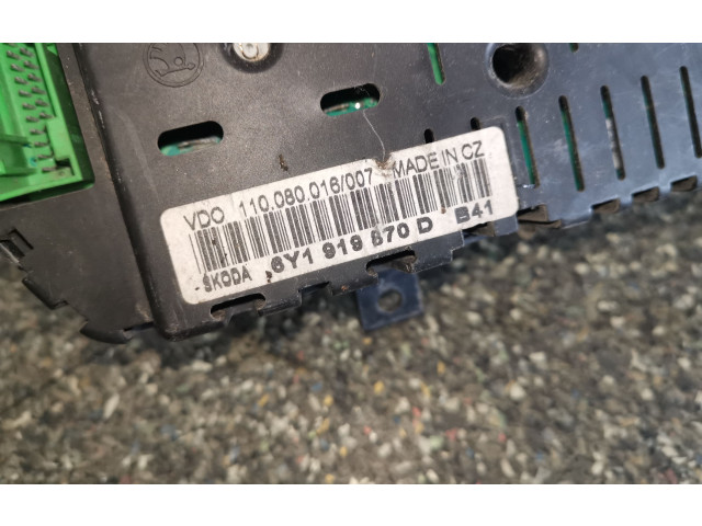 Панель приборов 6Y1919870D   Skoda Fabia Mk1 (6Y)       