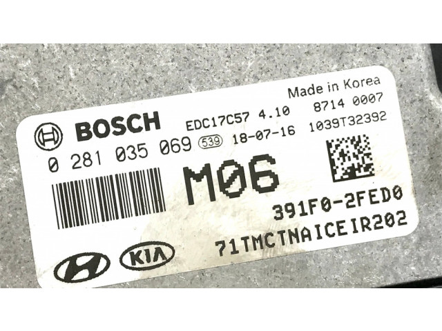 Блок управления двигателя 391F02FED0, 0281035069 Hyundai Santa Fe