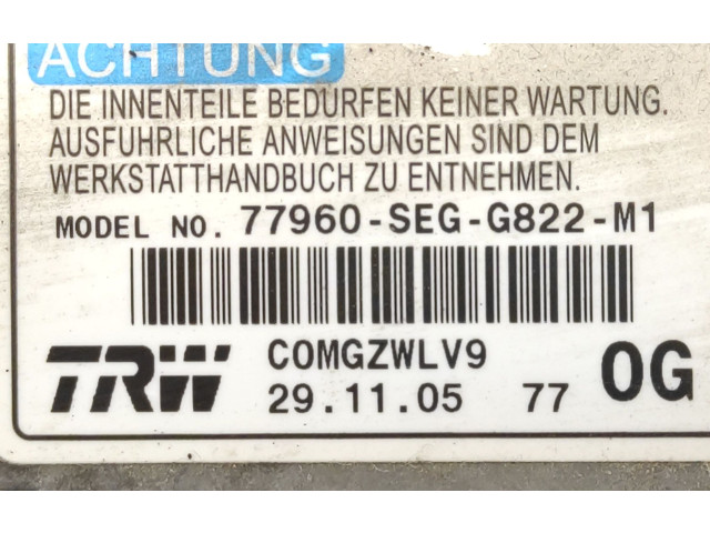 Блок подушек безопасности 77960SEGG822M1 Honda Accord