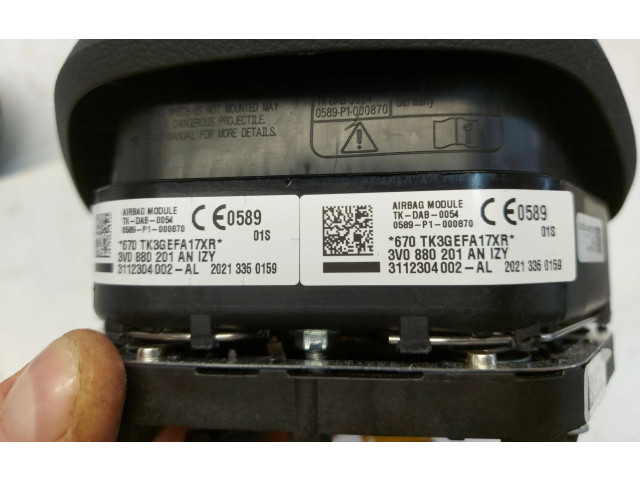 Подушка безопасности водителя 3V0880201 Skoda Kodiaq