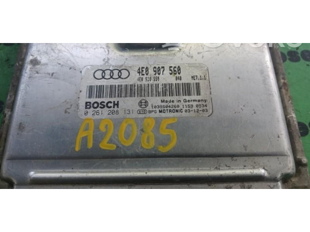 Řídící jednotka 0261208131, 4E0907560 Audi A8 S8 D3 4E 2003